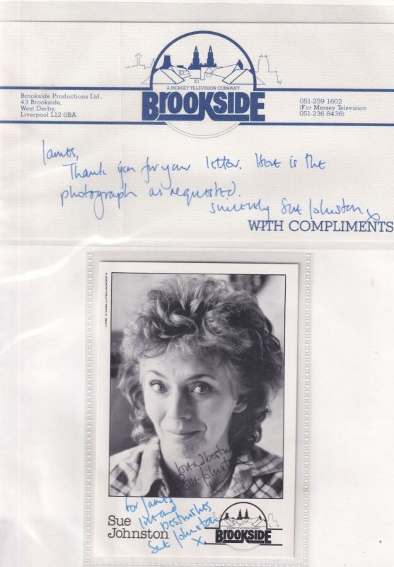 Sue Johnston Brookside Bill Dean Hand Signed Bundle