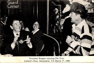 President Reagan Enjoying Pat Troy Ireland's Own Alexandria Virgina 17 M...