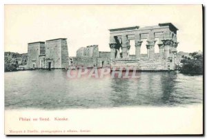 Postcard Ancient Egypt Egypt Philae is flood Kioske