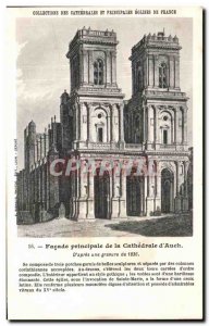 Postcard Ancient Church Facade Principale De France De La Cathedrale d & # 39...