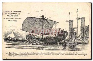 Postcard Old French Colonial Maritime League and Paris has 9 Egyptians