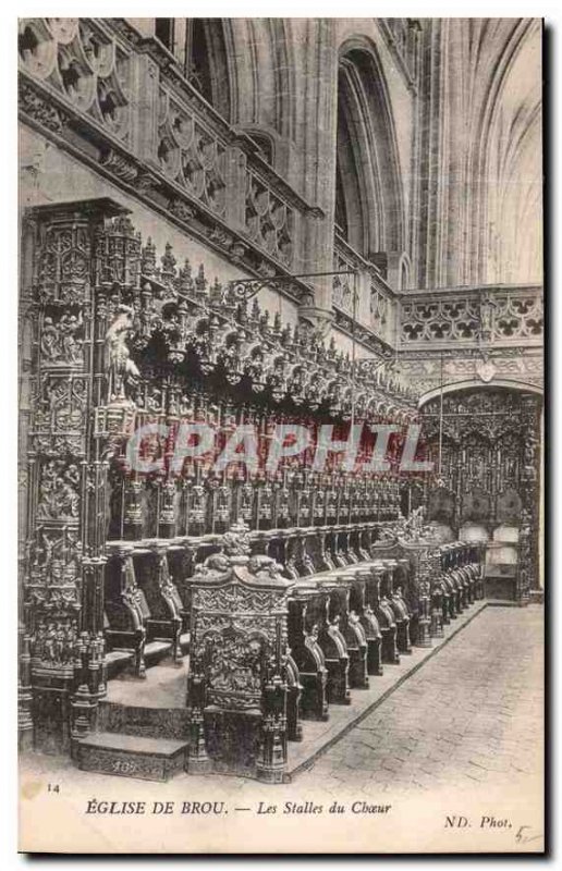 Postcard Ancient Church of Brou The Stalls Choir