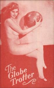 Nude Sexy Showgirl Pin-Up Exhibit Mutoscope Card RED TINT SERIES GLOBE TROTTER