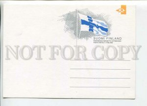 450893 Finland POSTAL stationery flag on stamp