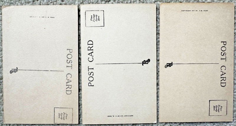 Three Leap Year Postcards Women with Leap Year Thoughts