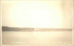 Clapperton Island Lighthouse Georgian Bay Ontario Real Photo Postcard