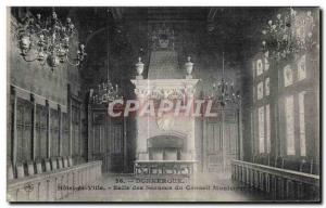 Old Postcard Dunkirk City Hall Sittings Hall of the Municipal Council