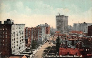 GENERAL VIEW FROM MASONIC TEMPLE ATLANTA GEORGIA POSTCARD (c. 1910)