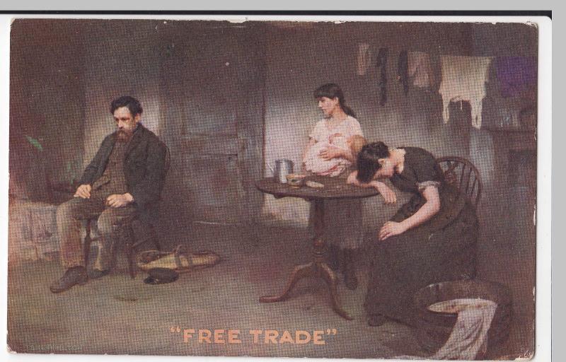 Political; 'Free Trade' PPC Unposted, Tory Anti Free Trade, Plain Back 1 