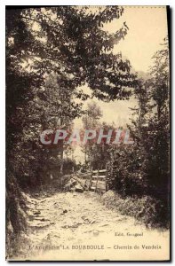 Old Postcard La Bourboule path Vendeix