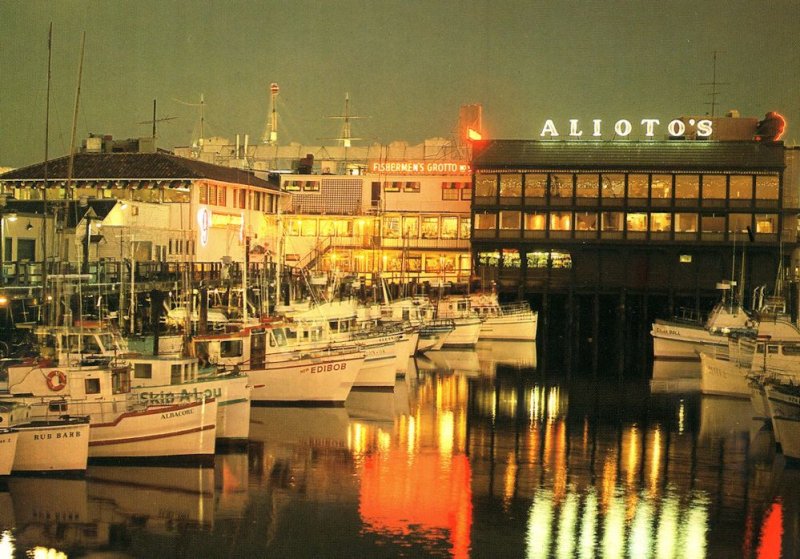 Aliotos Sicilian Seafood Restaurant San Fransisco Fishermans Wharf Postcard