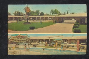 TUPELO MISSISSIPPI TOWN HOUSE MOTEL SWIMMING POOL ADVERTISING POSTCARD POOL