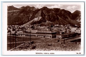 Aden Yemen Postcard Buildings General View 2 c1930's Vintage RPPC Photo