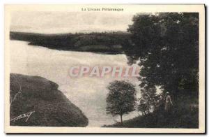 Old Postcard The Creuse Chambon after the dam construction