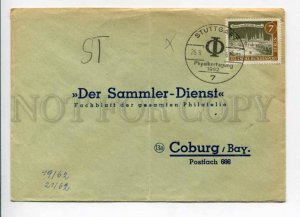 421889 GERMANY BERLIN 1962 philatelic magazine Sammler-Dienst Stuttgart COVER