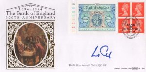 Kenneth Clarke Bank Of England 1994 Hand Signed Benham FDC
