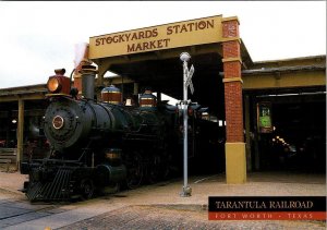 Fort Worth, TX Texas  TARANTULA RAILROAD Stockyards Train Station  4X6 Postcard