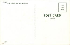 Vtg Bad Axe Michigan MI High School Baseball Practice Field 1960s View Postcard