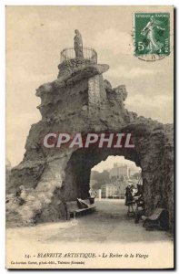 Old Postcard Artistic Biarritz The Rock of the Virgin