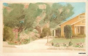 1939 Home Mudges Oak Park Lane Hand Tinted Monrovia California 5756