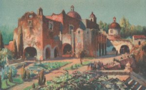 El Popo Mexico Antique Painting Postcard