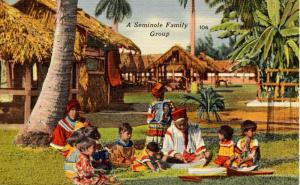 FL - Seminole Indians- A Family Group