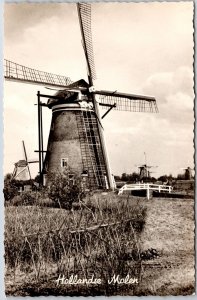 Hollandse Molen Wemmershoek South Africa Real Photo RPPC Postcard