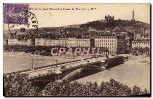 Old Postcard Lyon Pont Morand and Coteau de Fourviere