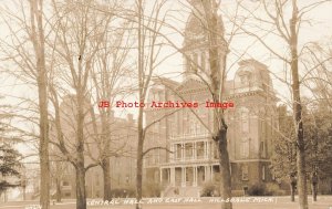 MI, Hillsdale, Michigan, RPPC, Hillsdale College, Central Hall, East Hall, Photo