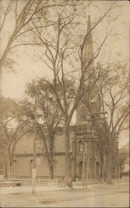 Hazardville Enfield Connecticut CT Church c1920 Real Photo Postcard