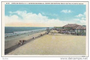 Boardwalk, Casino and Bathing Beach on the Atlantic Ocean, Carolina Beach, No...