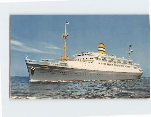 Postcard S.S. Ryndam Holland America Line