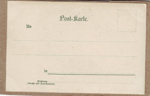 P1351 old unused postcard interior view gruss aus karlsbad sprudel-colonnade