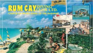 Rum Cay Diving Club Bahamas Vintage Postcard