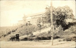 Camp Devens Ayer MA YMCA Hostess House & Car c1918 Real  Photo Postcard