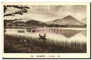Old Postcard Lourdes Lake
