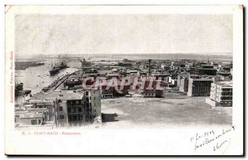 Port Said Postcard Old Panorama (Egypt Egypt)