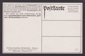 GERMANY, Vintage postcard, Average annual consumption, Pigs, Cow, Unposted