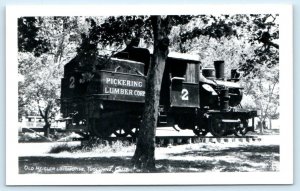 RPPC TUOLUMNE, CA ~ PICKERING LUMBER CO.~ Heisler Railroad Enginec1950s Postcard