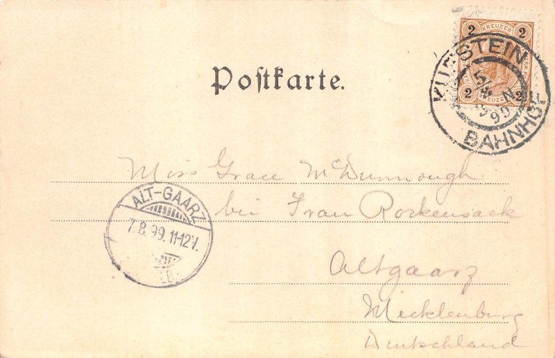 Austria 1899 Kufstein Panorama vintage postcard C312
