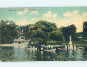 Divided-Back PARK SCENE Cleveland Ohio OH hk8529