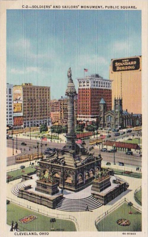 Ohio Cleveland Soldiers and Sailors Monument Public Square Curteich