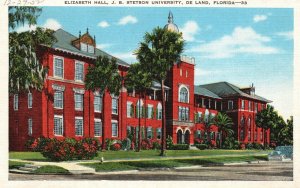 Vintage Postcard Elizabeth Hall J. B. Stetson University Campus De Land Florida