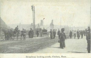 Chelsea Massachusetts Broadway South Postcard Railroad 10632