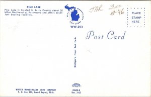 Pine Lake Barry County 20 Mile NE Kalamazoo Postcard UNP VTG Dexter Unused 