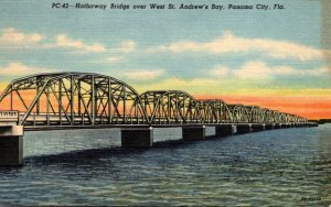 Florida Panama City Hathaway Bridge Over West St Andrews Bay Curteich