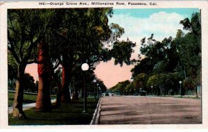 Pasadena, California - A view of Orange Grove Ave., Millionaires Row - c1920