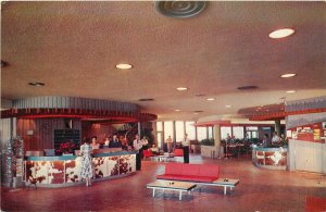 Postcard 1950s Wagoner Oklahoma Western Hills Lodge interior Stryker 24-6911