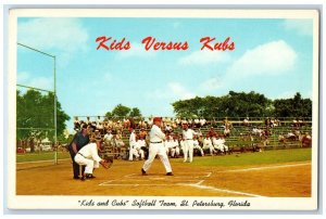 1964 Kids Versus Kubs Softball Team St. Petersburg Florida FL Posted Postcard