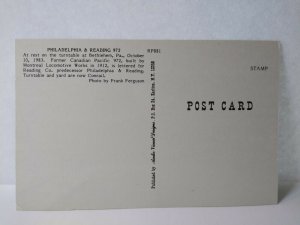 Railroad Postcard Philadelphia Reading 972 Locomotive Steam Train Audio Visual